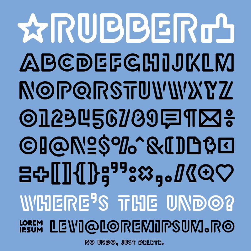 Rubber الخط