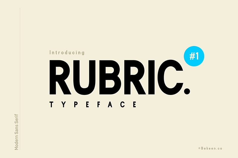 Rubric Schriftart