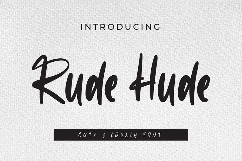 Rude Hude Schriftart
