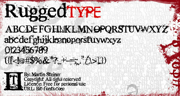 Rugged type Schriftart