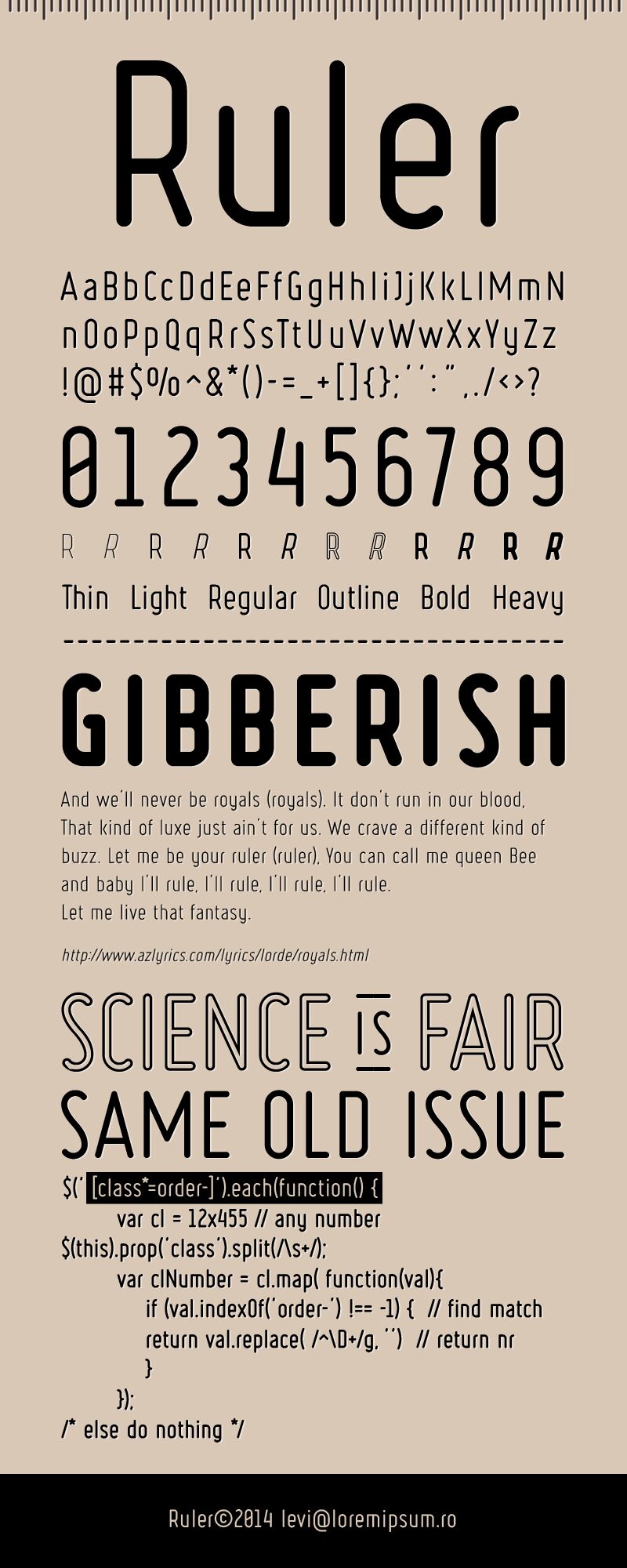 Ruler Schriftart