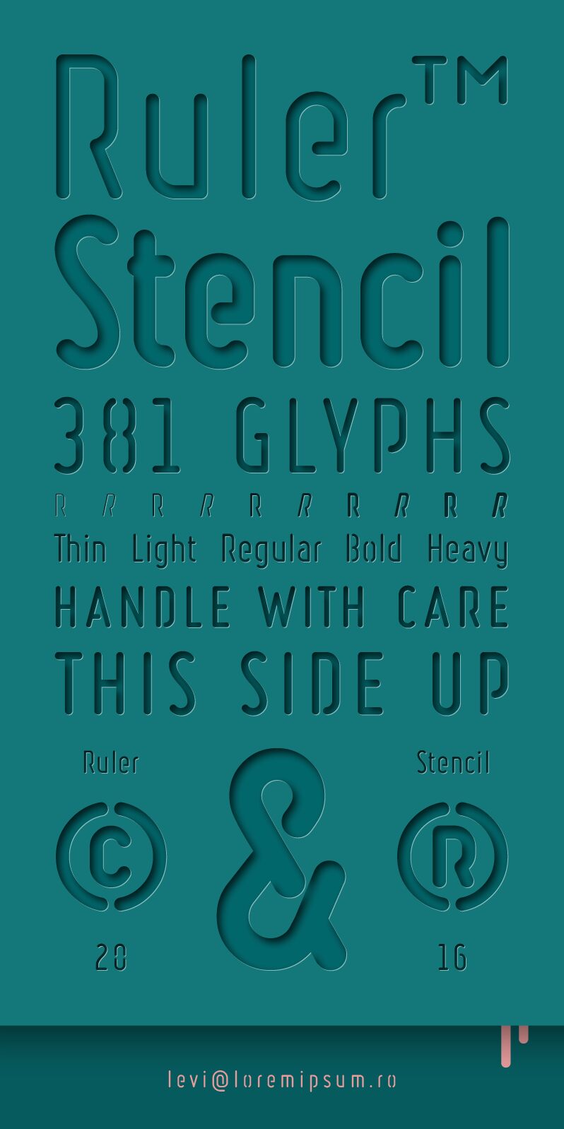 Ruler Stencil Carattere
