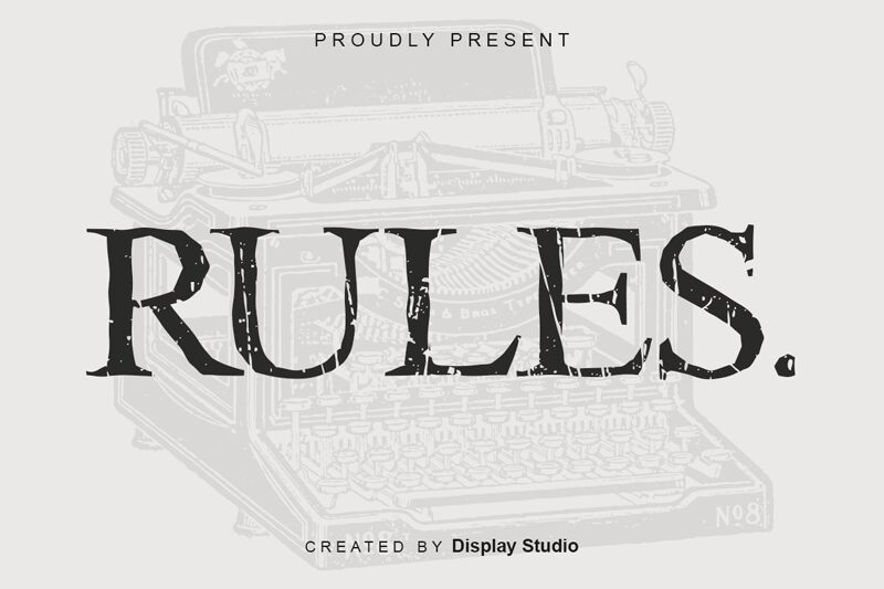RULES Schriftart