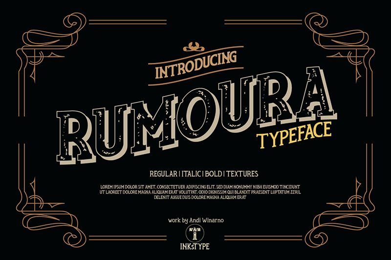 Rumoura Schriftart