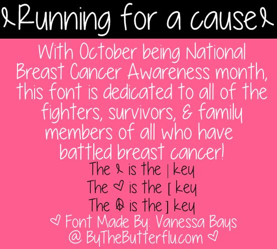 Running for a cause Carattere