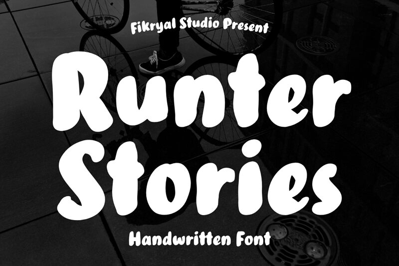 Runter Stories Schriftart