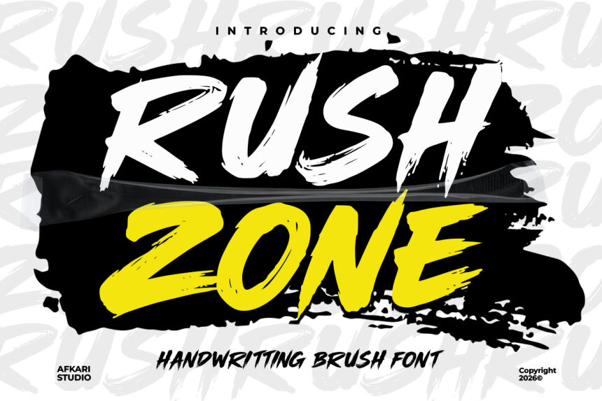 Rush Zone — Font presentation