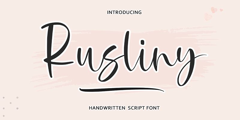 Rusliny Script Carattere