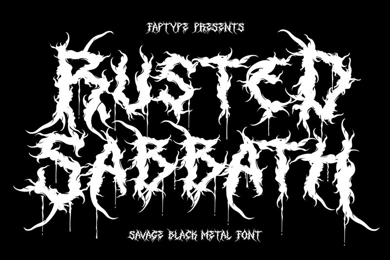 Rusted Sabbath Schriftart