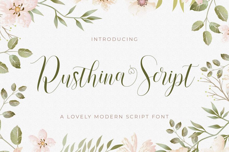 Rusthina Script Carattere