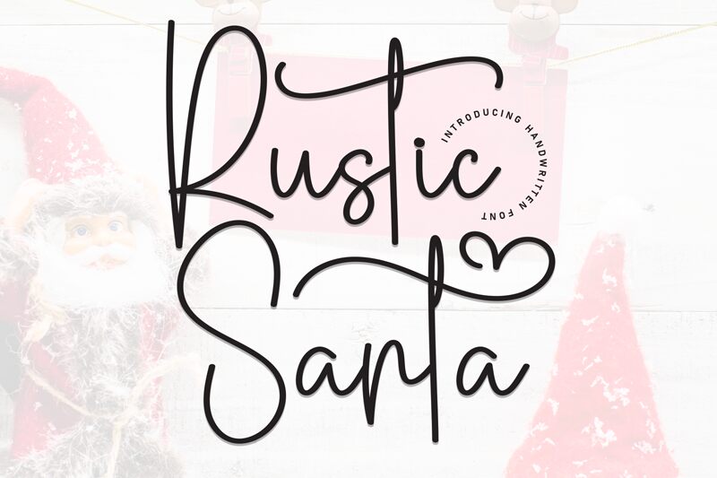 Rustic Santa Schriftart