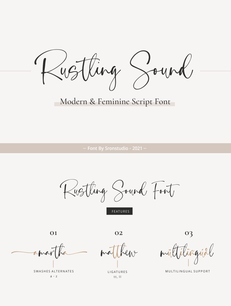 Rustling Sound Czcionka