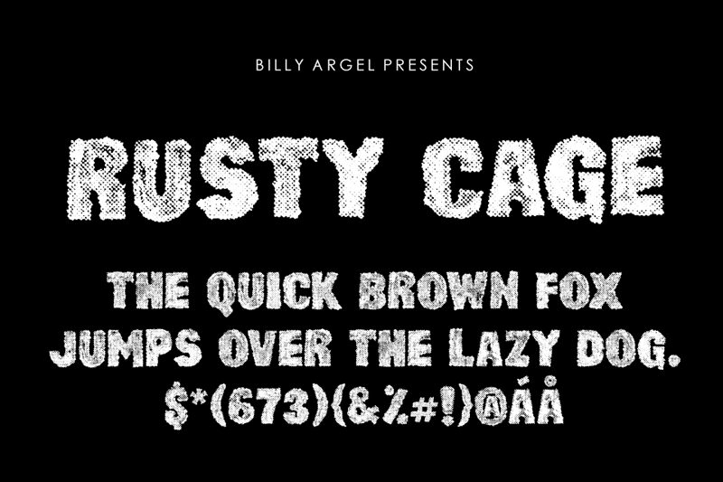 RUSTY CAGE Schriftart