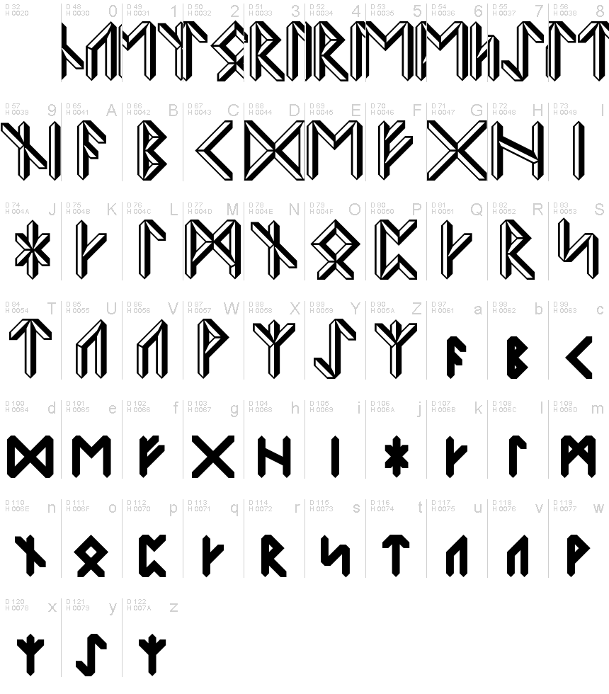 rune script Regular font | Fonts2u.com