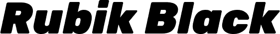 Rubik Black Italic