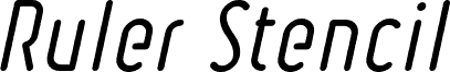 Ruler Stencil Italic