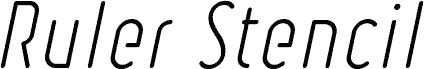 Ruler Stencil Light Italic