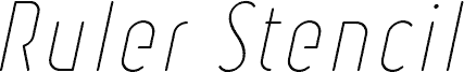 Ruler Stencil Thin Italic