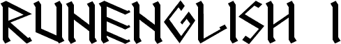 Preview of the RUNEnglish 1 font