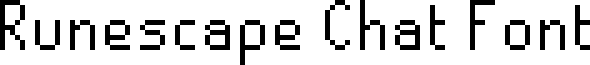 Runescape Chat Font Regular