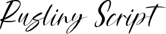 RuslinyScript-Italic