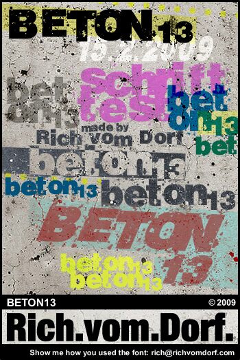 RvD_BETON13 Schriftart