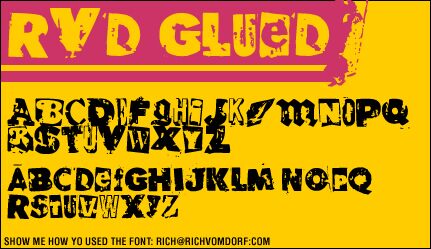 RvD_GLUED Czcionka