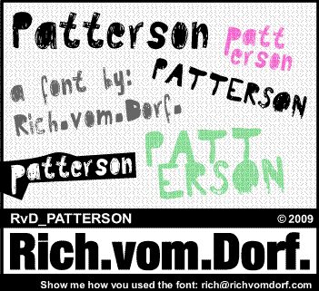 RvD_PATTERSON Schriftart