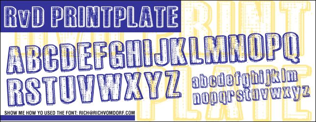 RvD_PRINTPLATE Schriftart