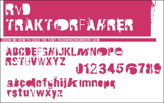 RvD_TRAKTORFAHRER Czcionka
