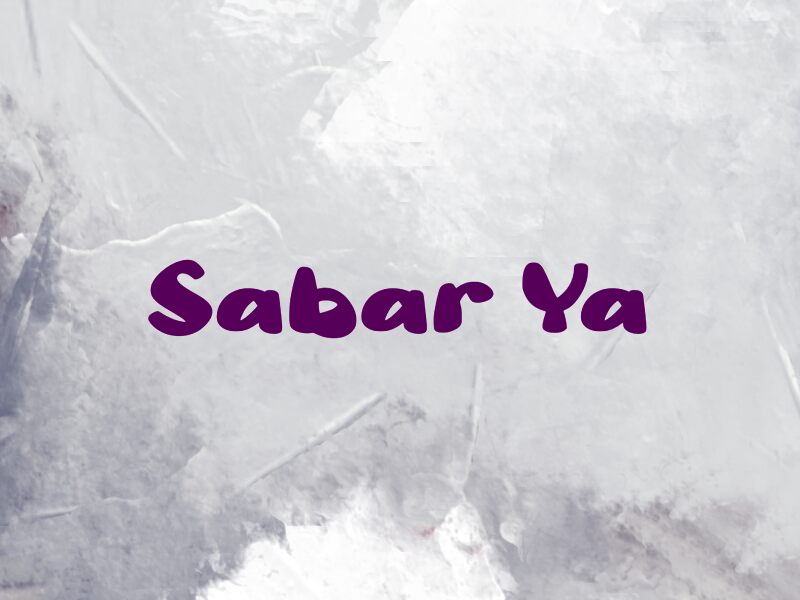 Sabar Ya 字体