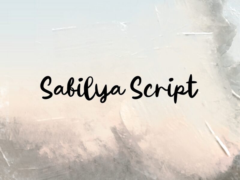 Sabilya Script Carattere