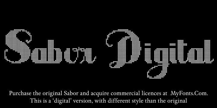 Sabor Digital Czcionka