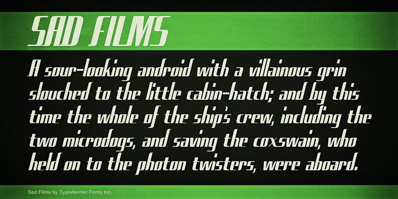 Sad Films Schriftart