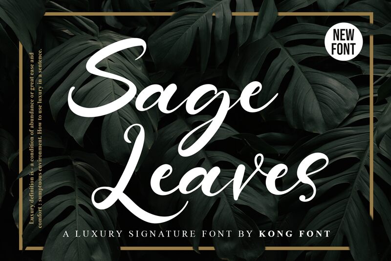 Sage Leaves Schriftart