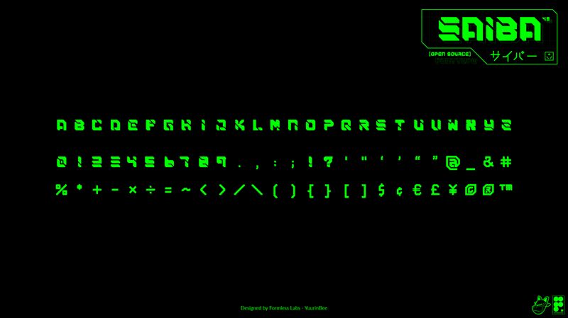 SAIBA-45 Schriftart