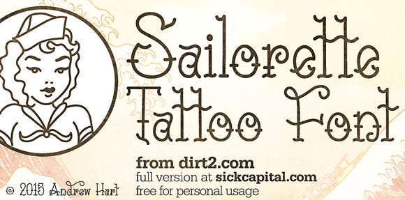 Sailorette Tattoo 字体