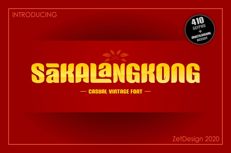SAKALANGKONG Schriftart