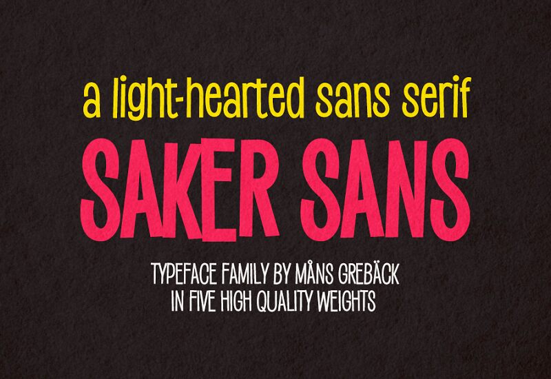 Saker Sans Schriftart