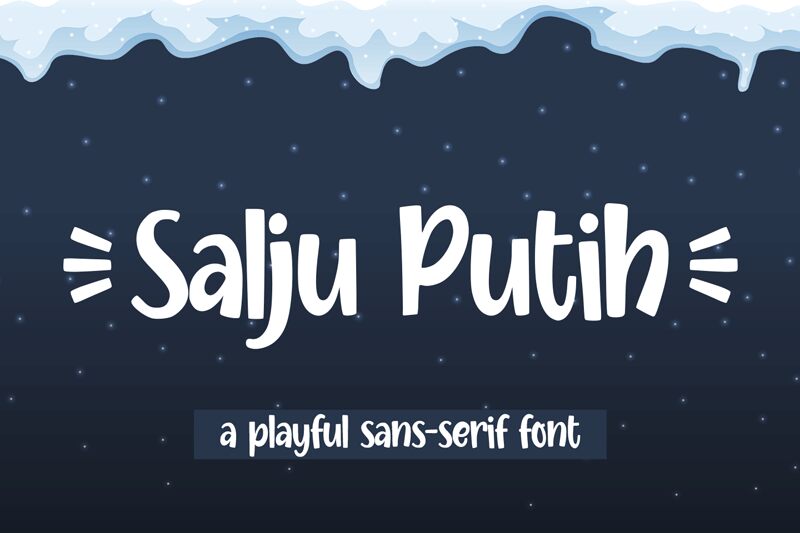 Prezentacja i próbka wizualna czcionki Salju Putih