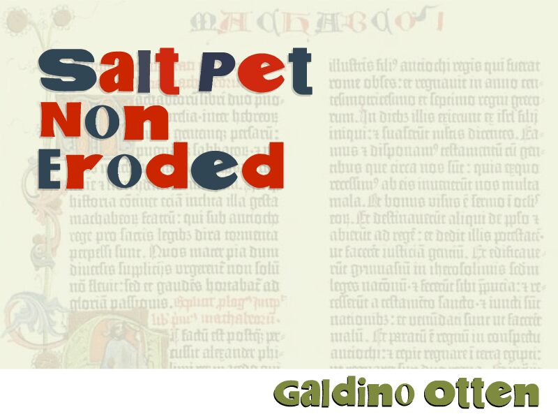 Salt Pet Non Eroded Schriftart