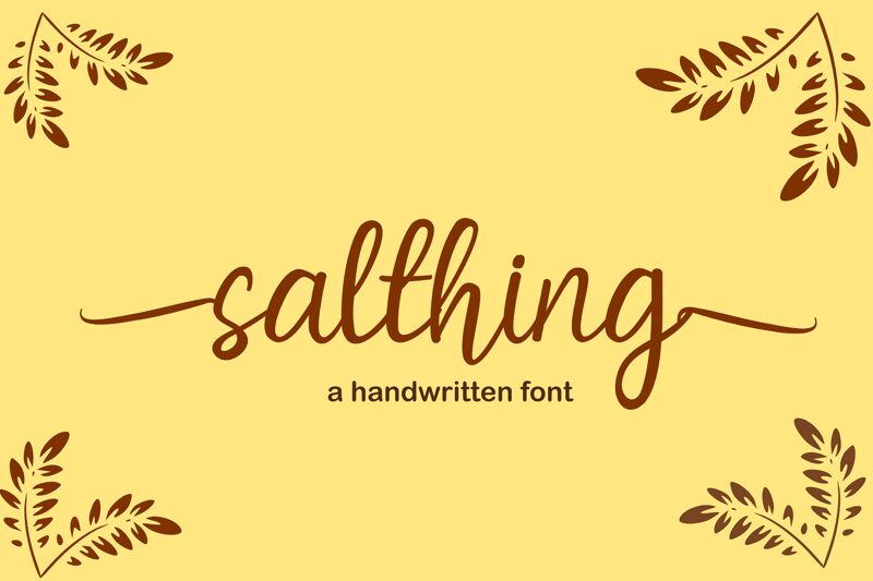 salthing 字体