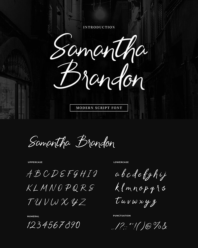 Samantha Brandon 字体