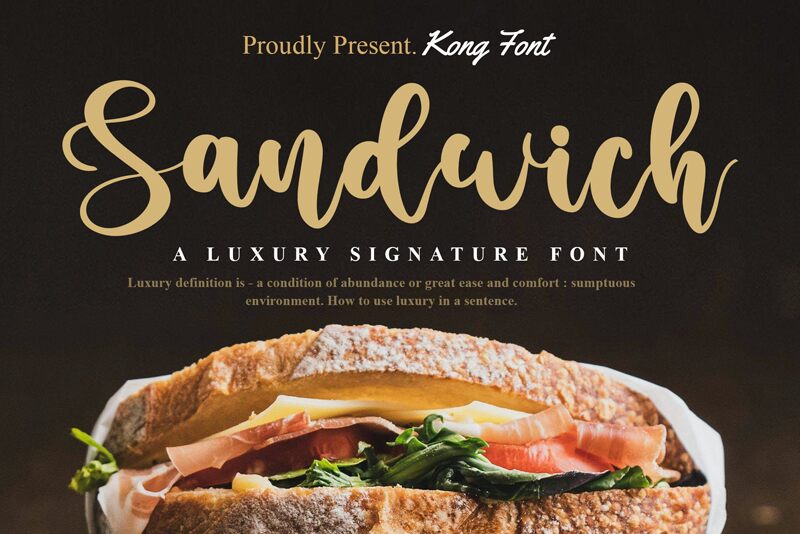 Sandwich Schriftart