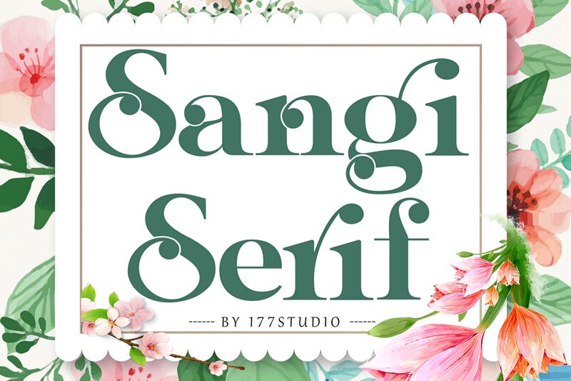 Sangi Serif Schriftart