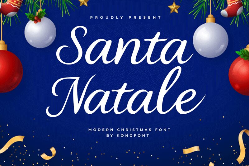 Santa Natale Schriftart
