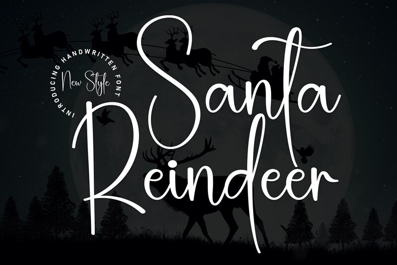 Santa Reindeer الخط 