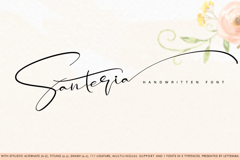 Santeria Signature Schriftart