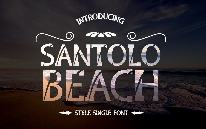 SANTOLO BEACH 字体