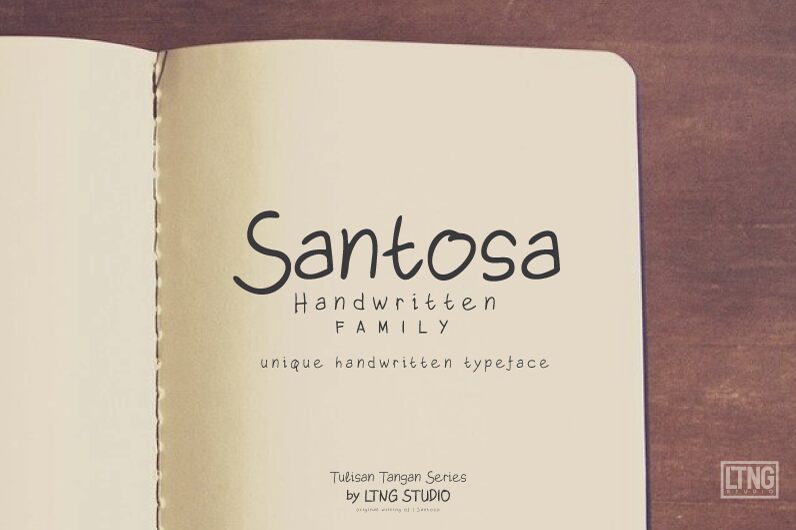 Santosa Handwriting 字体